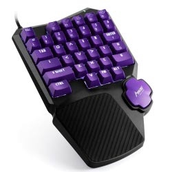 teclado mano mad giga lila regalos originales gamers pc