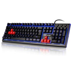 teclado mecanico gaming azul y rojo pc regalos originales gamers retro