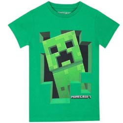 camiseta minecraft verde niño merchandising regalos originales gamers
