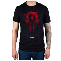 camiseta negra the horde world of warcraft merchandising regalos originales gamers