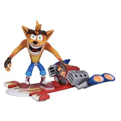 figura crash bandicoot neca patinete merchandising regalos originales gamers