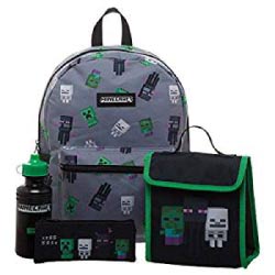 mochila pack escolar minecraft merchandising regalos originales gamers