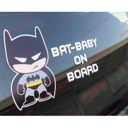 adhesivo batman coche baby on board batman