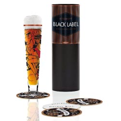 vaso cerveza black label regalos originales cerveceros