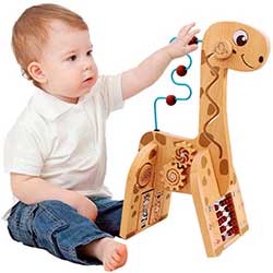 cubo de actividades de madera jirafa regalos originales bebes
