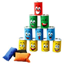 juego de punteria latas colores regalos originales niños niñas