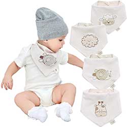 pack baberos blancos animalitos regalos originales bebes