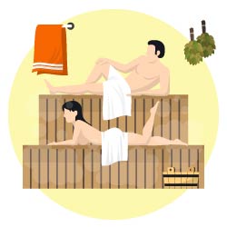 vector sauna circulo