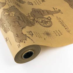 papel de regalo vintage mapa mundi