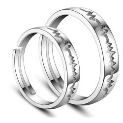 anillas para parejas plata de ley linea de vida regalos originales