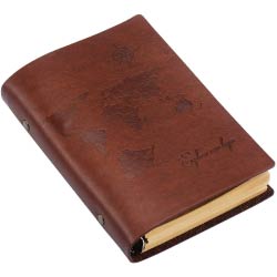 cuaderno piel vintage mapa mundi regalos originales