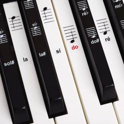 etiquetas adhesivas clave piano regalos originales musica