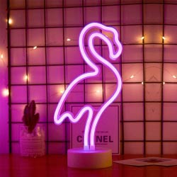 lámpara de neón led flamenco rosa regalos originales