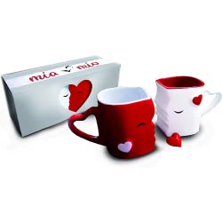 set taza de cafe besos parejas san valentin regalos originales