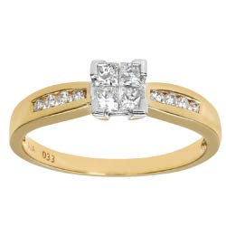anillo de oro 18 k con diamantes dorado regalos mujer