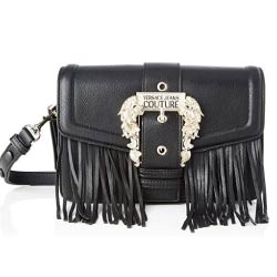 bolso versace jeans couture color negro plata