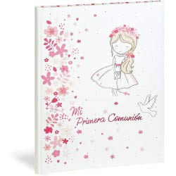 libro primera comunion busquets niña rosa y blanca