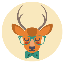 vector animales con gafas ciervo