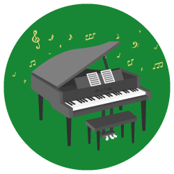 vector piano musica