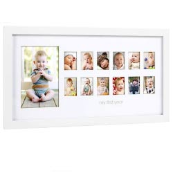 marco de fotos blanco primer año bebe regalos