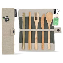 set cubiertos bambu little panda regalos originales
