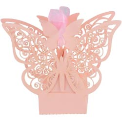 recuerdo comunion cajas mariposa rosa regalos invitados