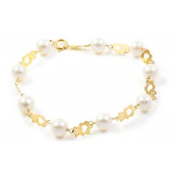 pulsera comunion oro ositos perlas niña regalos originales
