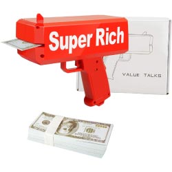 regalos divertidos pistola dinero broma