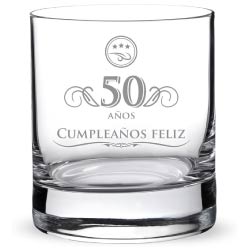 vaso whisky 50 cumpleaños